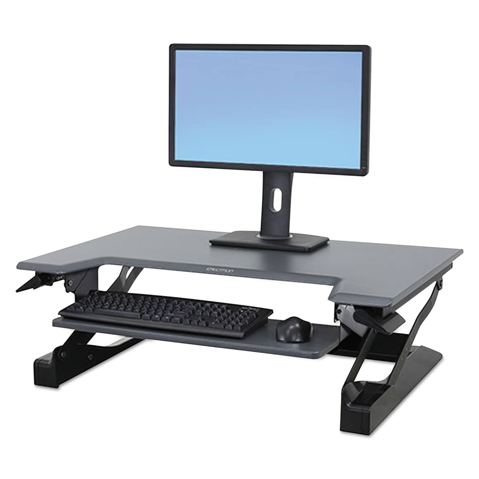 Ergotron WorkFit-T Sit-Stand Desktop Workstation, Black