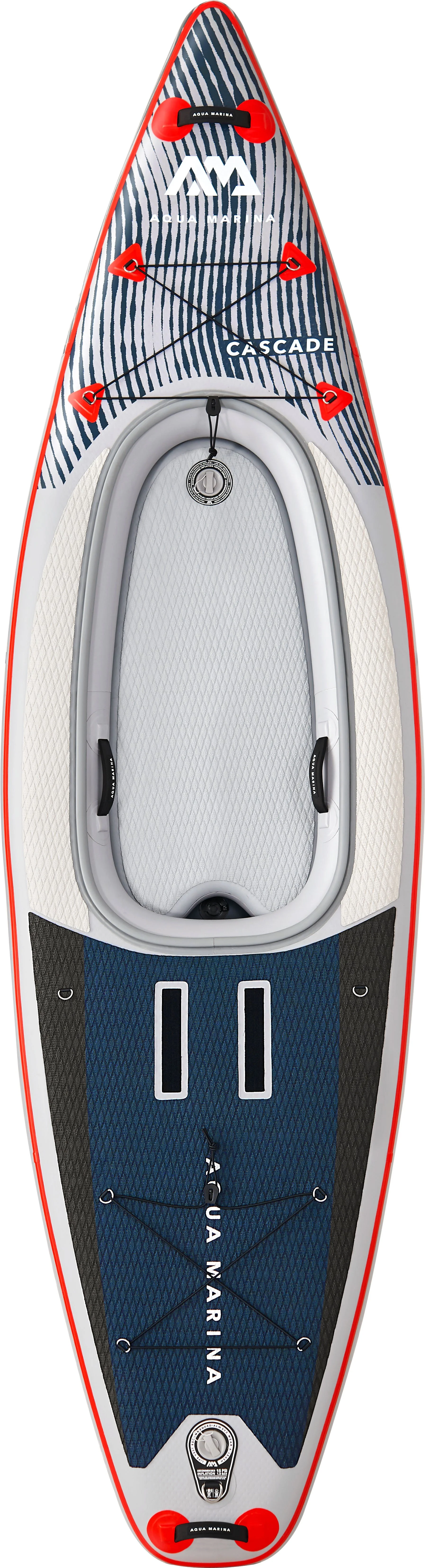 Aqua Marina VERSATILE / HYBRID KAYAK - CASCADE 11'2 - Inflatable KAYAK Package, including Carry Bag, Paddle, Fin, Pump & Safety Harness