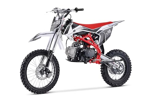 HHH 125cc Dirtbike X18 Dirt Bike DB X18 Racing DB18 Dirtbike 125cc 4 Speed Manual Clutch and Big Size Tires 17/14 inches