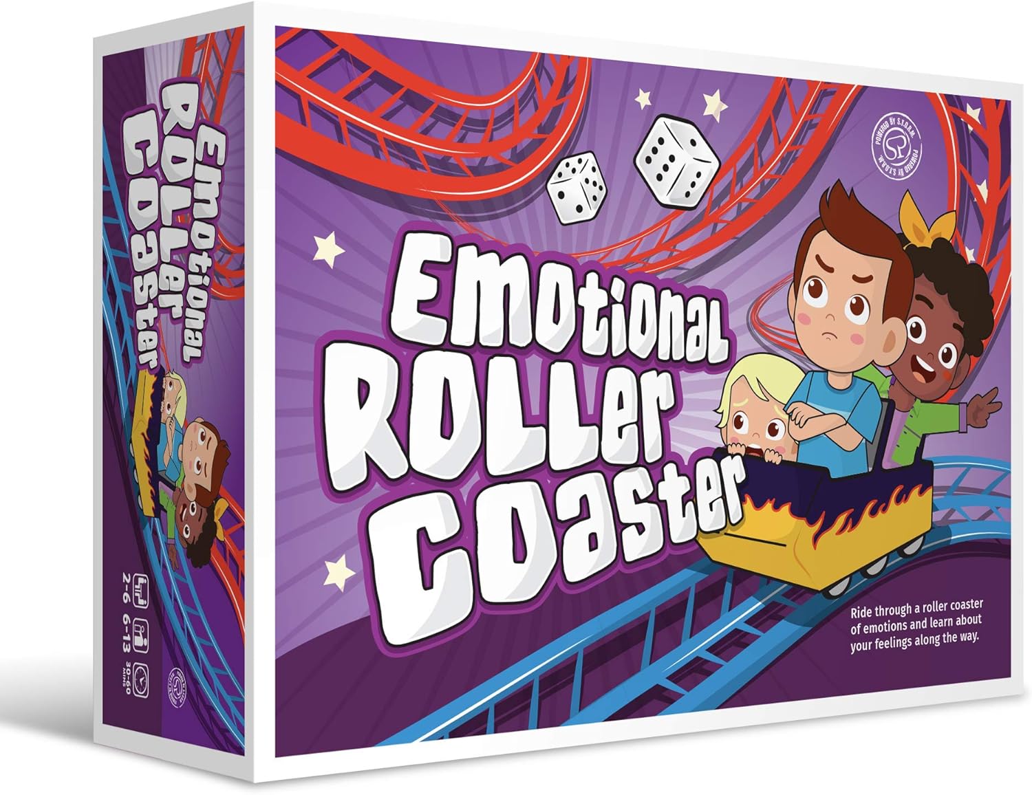 Emotional Rollercoaster | Anger Management Board Game for Kids & Families | Therapy Learning Resources | Anger Control Card Game | Emotion Board