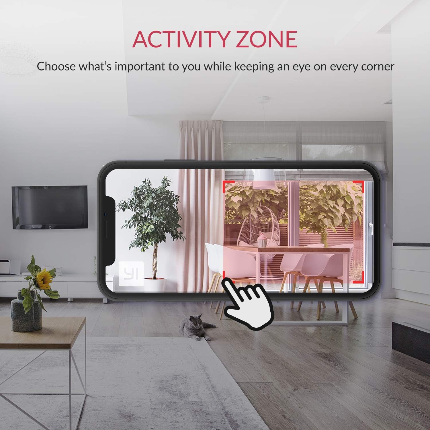 YI 4pc Security Home Camera, 1080p WiFi Smart Indoor Nanny IP Cam with Night Vision, 2-Way Audio, Motion Detection, Phone App, Pet Cat Dog Cam