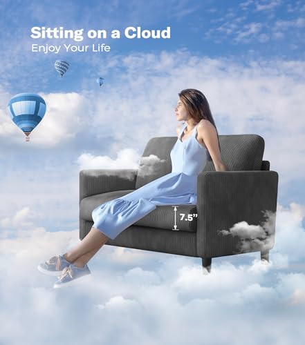 Sofa Accent Chair, 33" Reading Chair for Bedroom, Tool-Free Setup Living Room Accent Chairs, Comfy Arm Chairs Living Room, All-Wood Reading Nook
