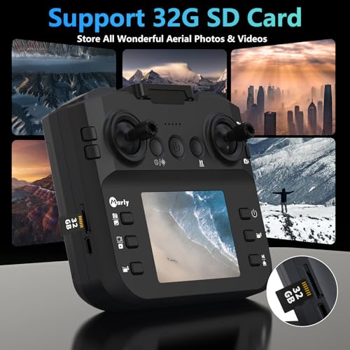 M18LCD Drone with 1080P Camera 45&deg; Adjustable Lens Brushless Motor Rechargeable LCD Remote Foldable RC Quadcopter for Beginners