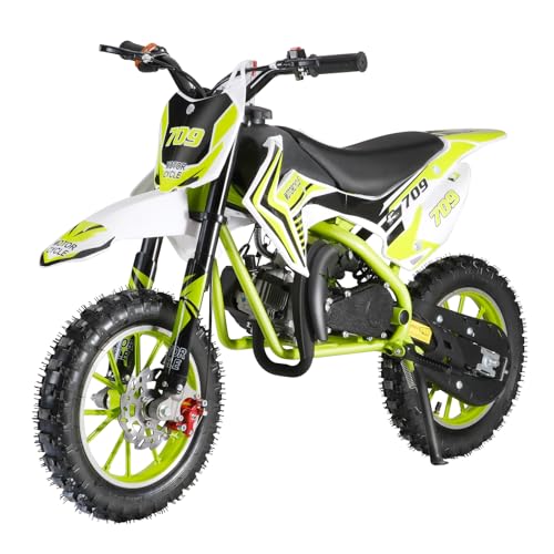 Honrane 50cc Dirt Bike for Kids, 2-Stroke Gas Power Motocross Bike, Off Road Mini Dirt Bike, Cool Appearance Kids Dirt Bike, Gas Motorcycle
