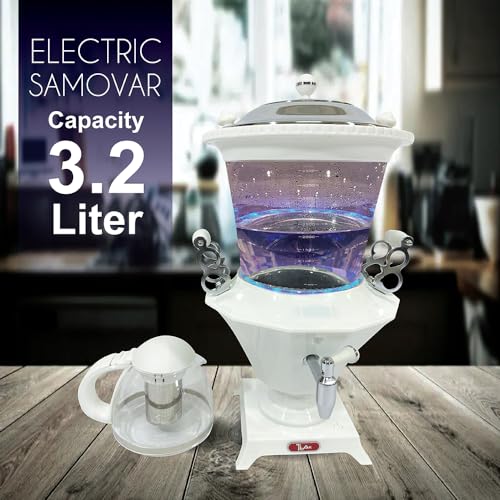 TtAk HOUSEWARE Electric Glass Samovar