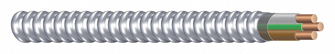 Southwire Metal Clad Armored Cable, MC, 12 AWG, 250 ft, Number of Conductors 2 with Insulated Cu Ground 68936401