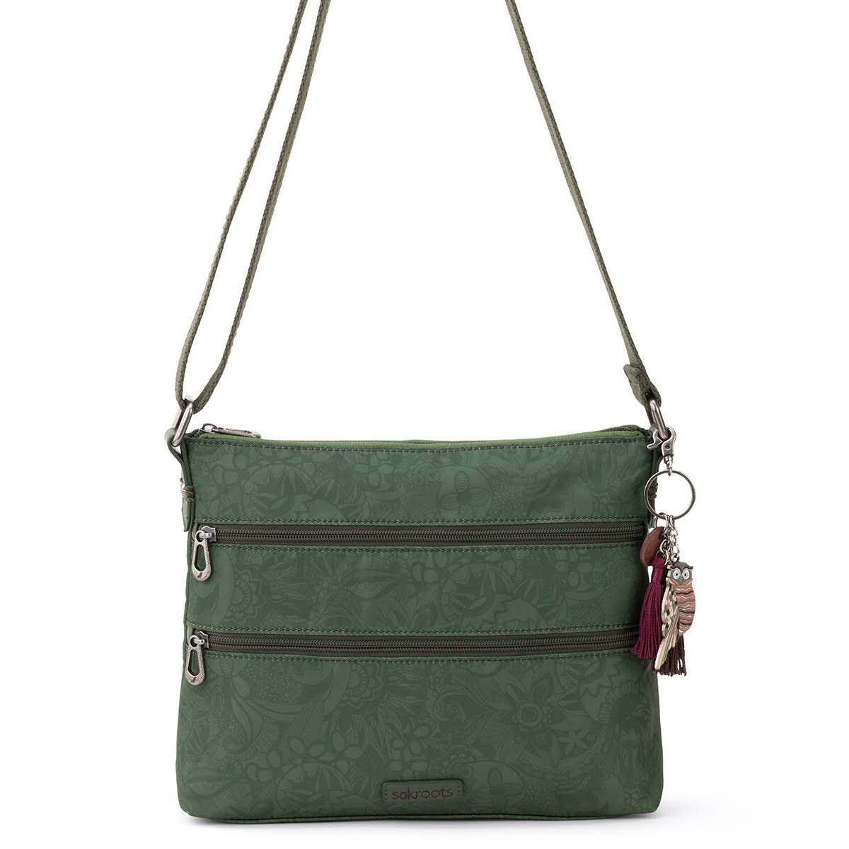 Sakroots Eco-Twill Basic Crossbody Bag Olive Spirit Desert