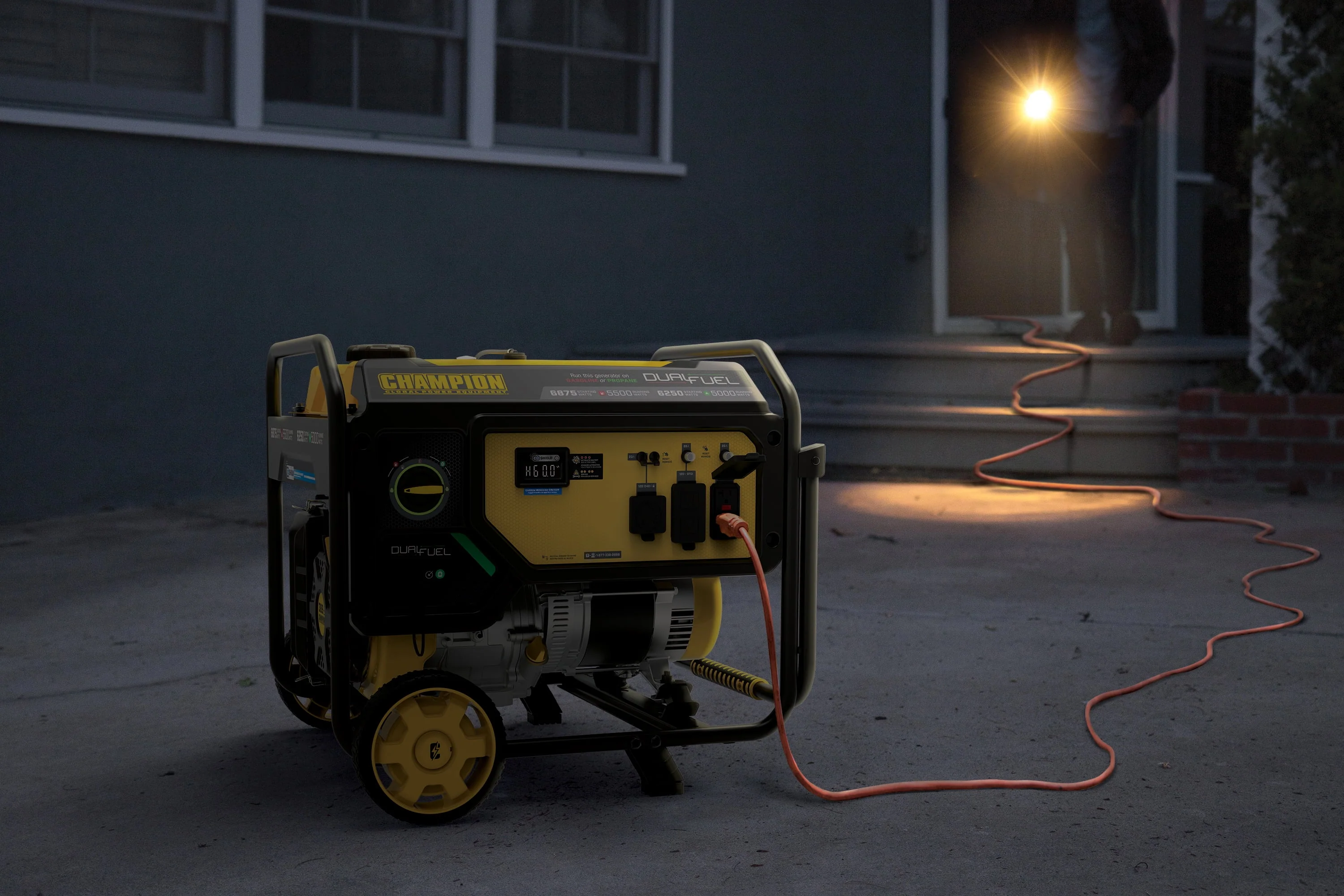 Champion Power Equipment 6875/5500-Watt Dual Fuel Portable Generator with CO Shield