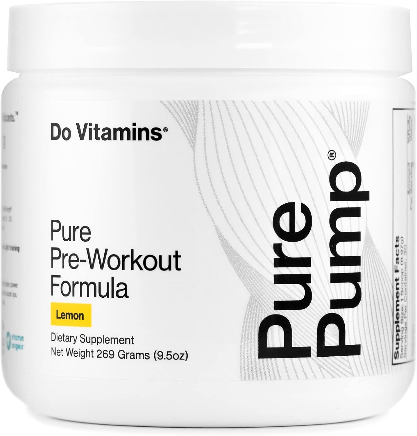 Do Vitamins PurePump - All-Natural Clean Preworkout Powder, Boost Energy, Focus, NO Pumps, Endurance, Keto, Vegan, Non-GMO, Third-Party Tested