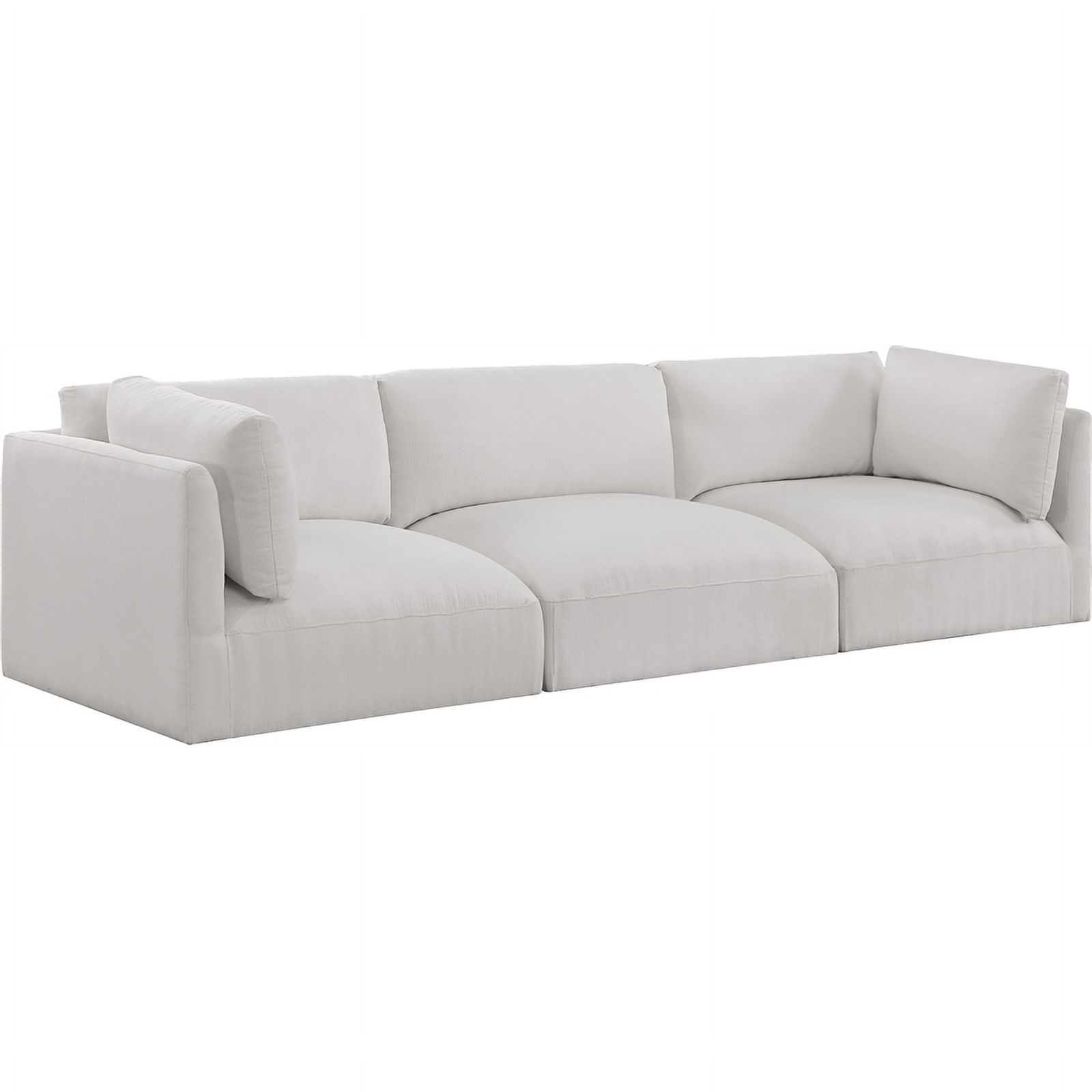 Meridian Furniture Ease Cream Fabric Modular Sofa