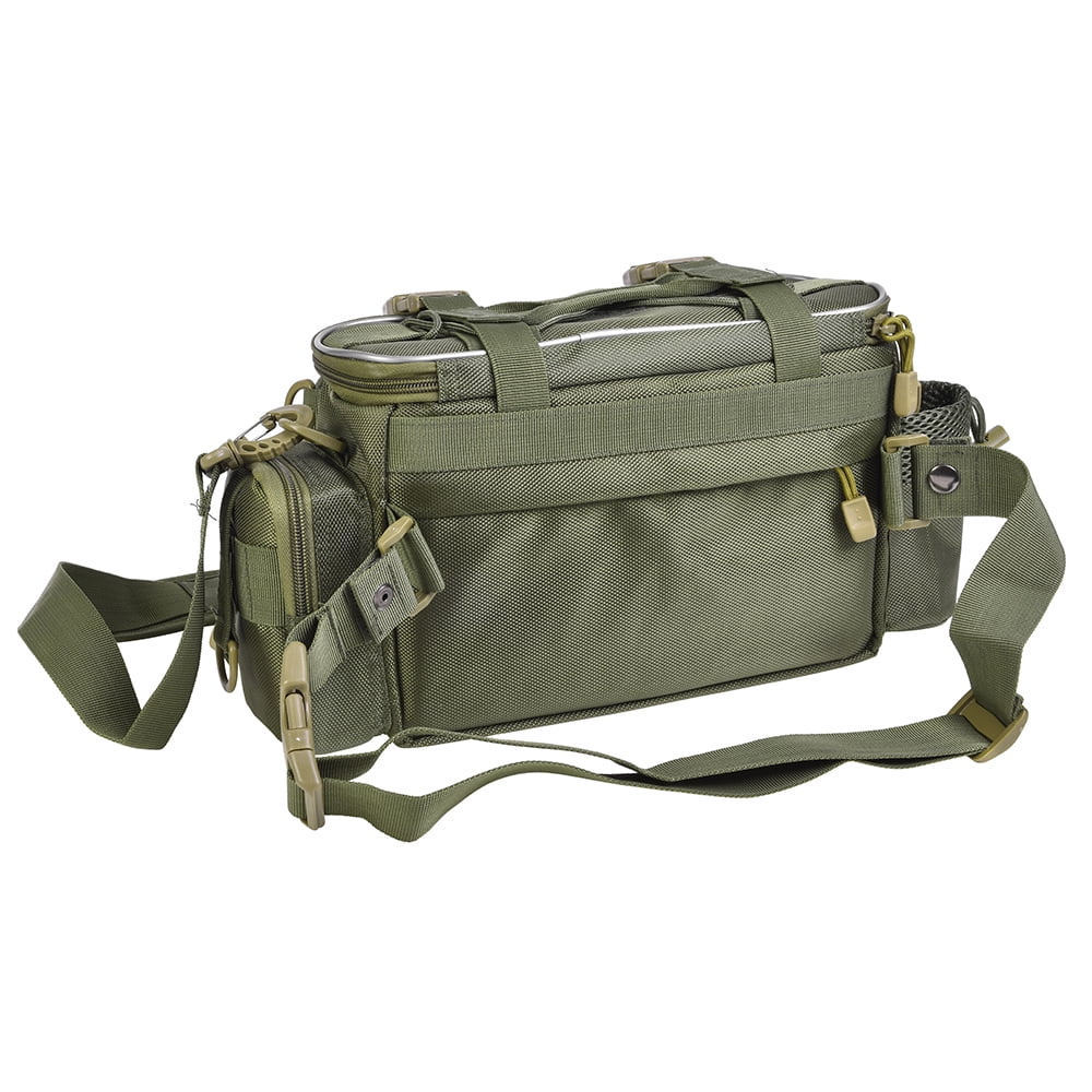 LEO Multifunctional Fishing Tackle Bag Outdoor Sports Single Shoulder Bag Crossbody Bag Waist Pack Fishing Lures Tackle Gear Utility Storage Bag