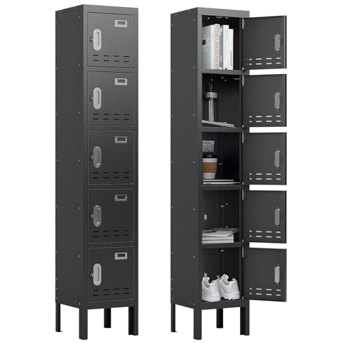 Metal Cabinet Home Office Storage,Lockers,Lockable Employees Metal Locker with Door,54" Height Steel Locker,Lockable Steel Locker for Gym,School,Home