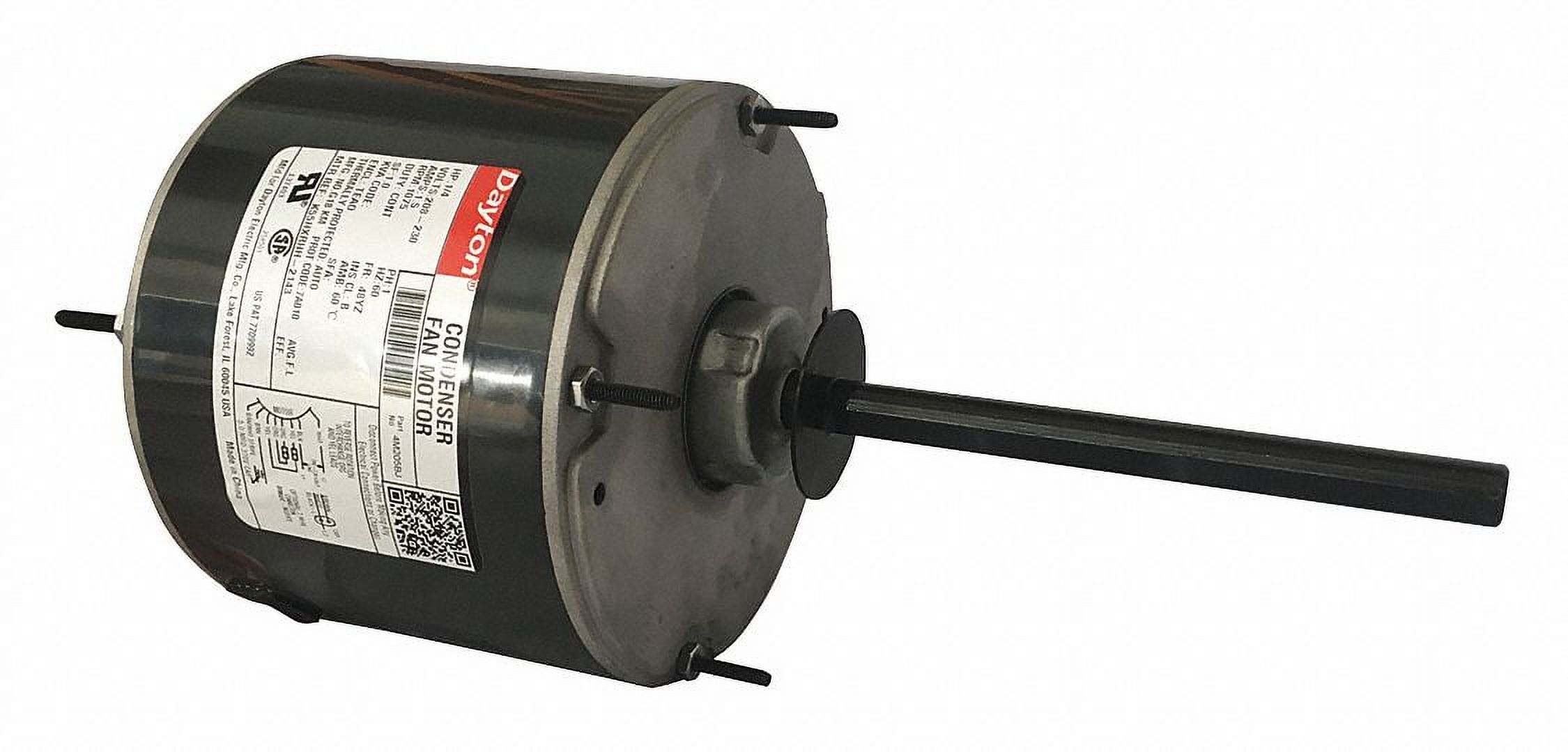 Dayton Condenser Fan Motor,1/4 HP,1075 rpm,60Hz  4M205