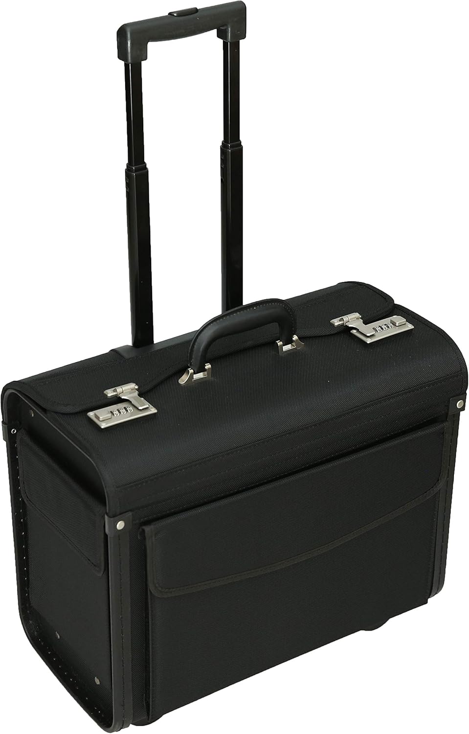 Tassia Wheeled Catalog Pilot Case Business 16 Laptop 1680D Nylon Flight Briefcase Bag