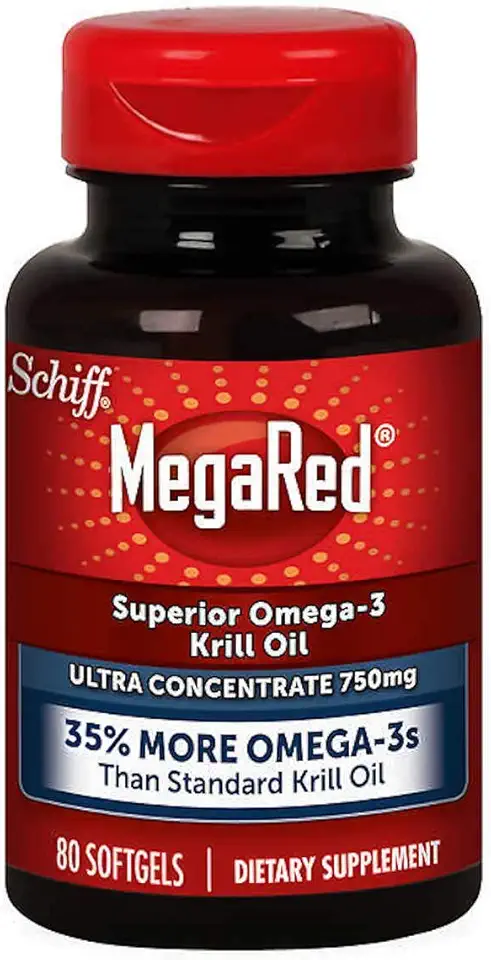 Schiff MegaRed Krill Oil High Concentration 750mg 80 Softgels - Kansas Nuitrition - HNZSDS