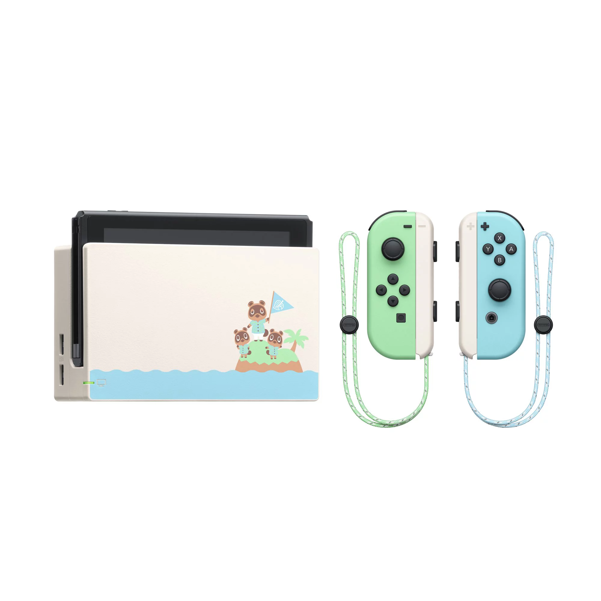 Nintendo Switch Animal Crossing New Horizons Edition 32GB Console with Tigology 128GB Memory Card with Adapter and Tigology PU Travel Case with 31