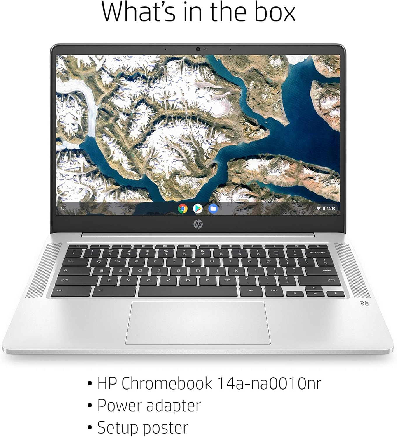 HP Chromebook 14-inch HD Laptop, Intel Celeron N4000, 4 GB RAM, 32 GB eMMC, Chrome (14a-na0010nr, Mineral Silver)