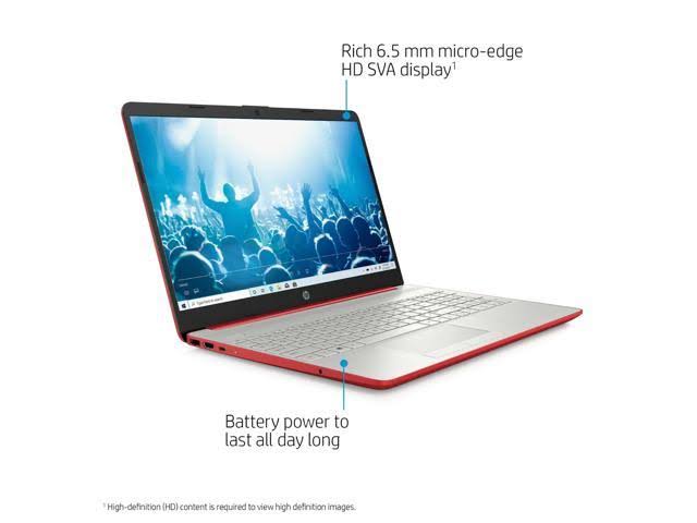 HP 15-dw0081 Pentium Silver N5000 1.1GHz 500GB 4GB Win10 Webcam Scarlet Red