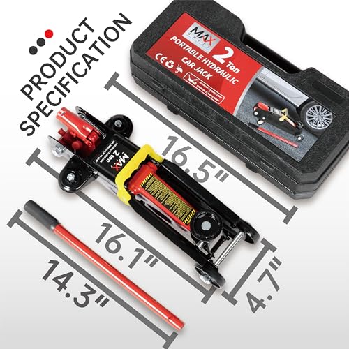3-Ton (6600lbs) Low-Profile Dual Pistons Heavy-Duty Steel Racing Floor Jack with Quick Lift Hydraulic Pump