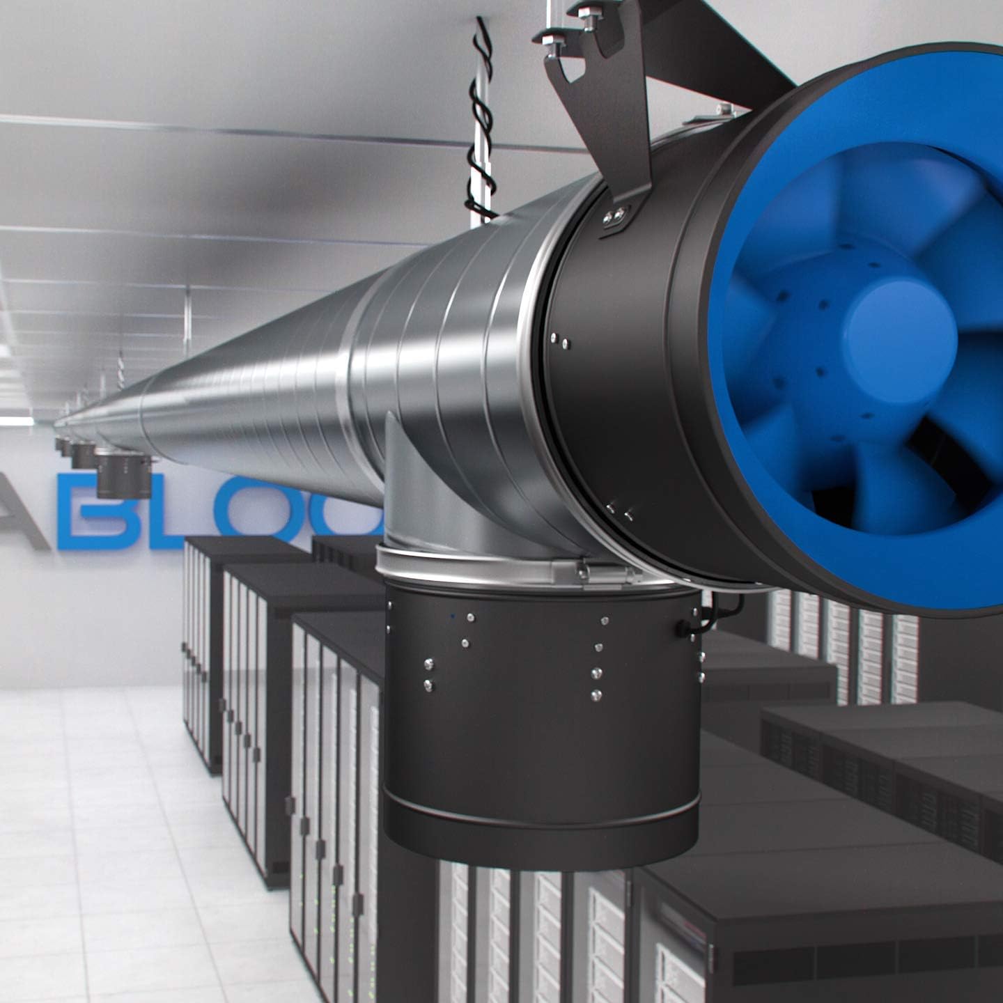 TerraBloom ECMF-250, Quiet 10 Inch Inline Duct Fan with 0-100% Variable Speed Controller, ETL, Energy Star and HVI Certified. Metal Case