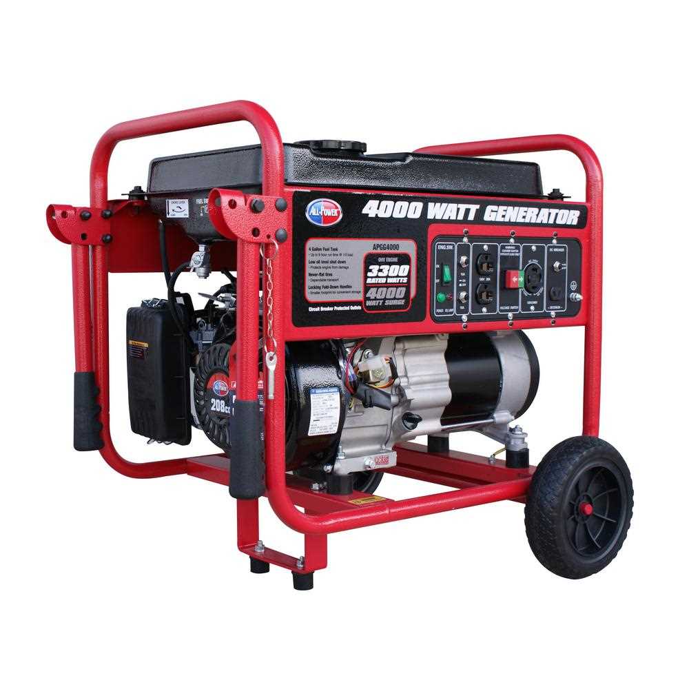 All Power 4000 Watt Generator Apgg4000, 4000w Gas Portable Generator for Home Use Power Backup, RV Standby, Hurricane Damage Restoration Power Backup