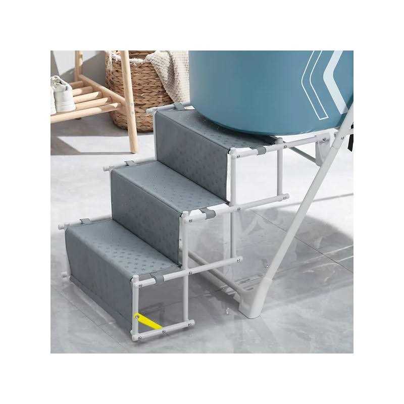Furesh Steper Big Dog Bath Tub with Stairs, Elevated Portable Foldable Wash Station with Steps for Bathing, Shower and Grooming