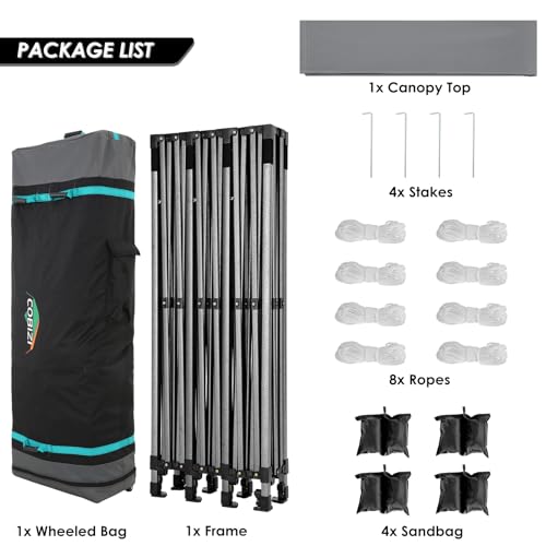 COBIZI 13x26 Pop Up Tent 13x26 Canopy with Sidewalls Heavy Duty Canopy Party Tent for Parties