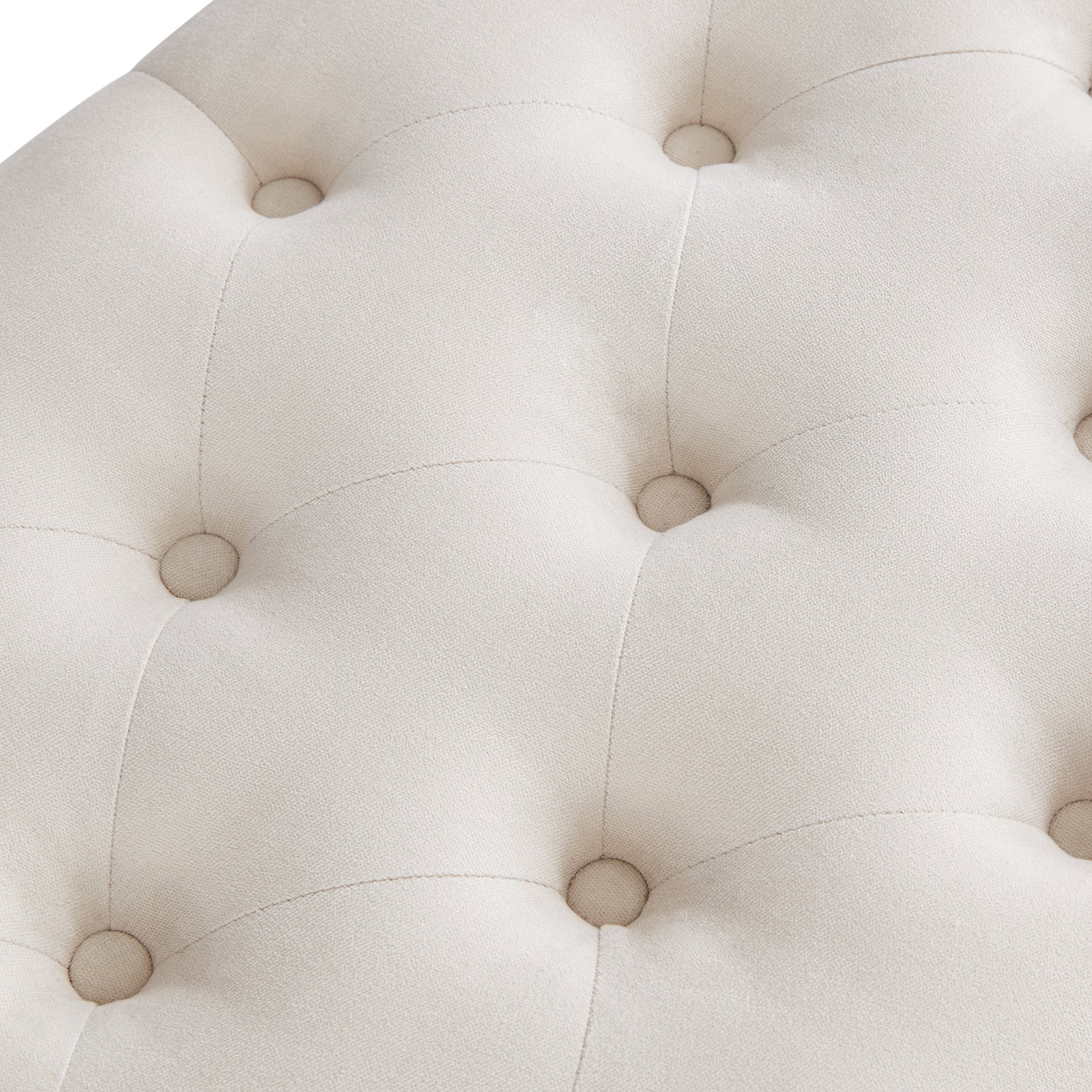 HUIMO 51" Ottoman with Storage, Large Storage Ottoman Bench with Button-Tufted, Bedroom Bench Safety Hinge Ottoman in Upholstered Fabrics