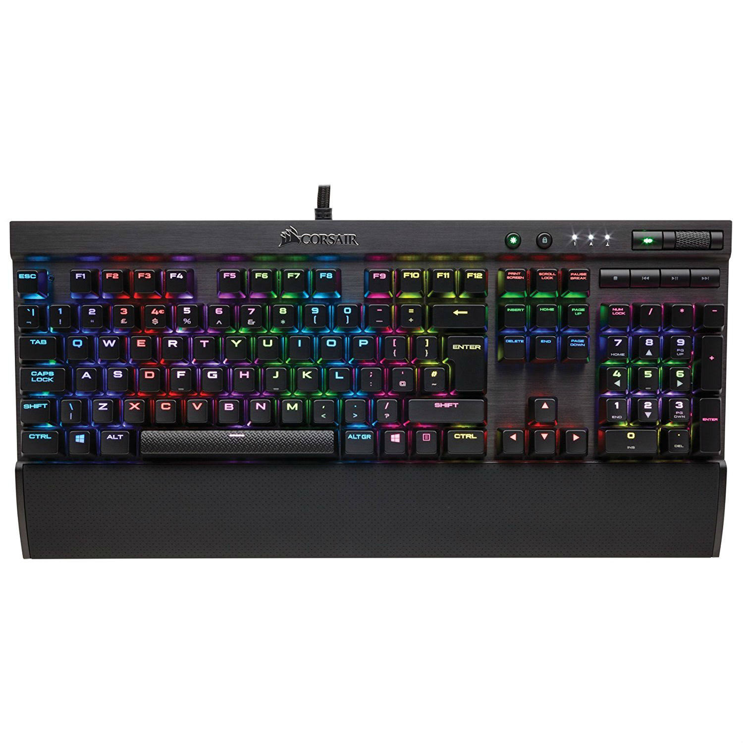 Corsair Gaming K70 RGB Rapidfire Mechanical Keyboard - Black - RGB LED Backlit