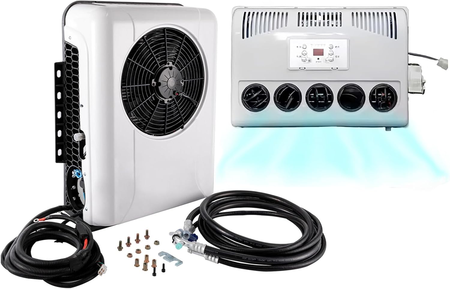 12V split electric transport truck air conditioner 12V DC air conditioner，electric air conditioning unit are applicable to trucks, RVs, buses