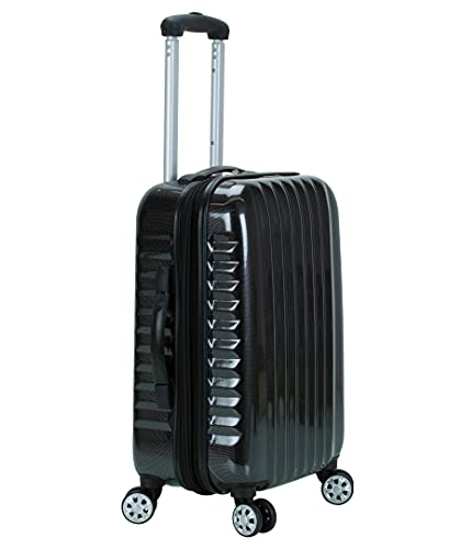 Rockland Melbourne Hardside Expandable Luggage with Spinner Wheels, 2TONENAVY, 2 Piece (20/28)