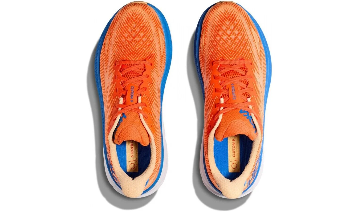 Hoka One One Clifton 9 1127895/VOIM Sneakers Men's Orange Running Shoes NR7191 (7.5)