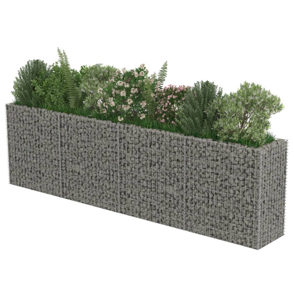 vidaXL Gabion Raised Bed Galvanised Steel 141.7x22x19.7x22x39.4x22