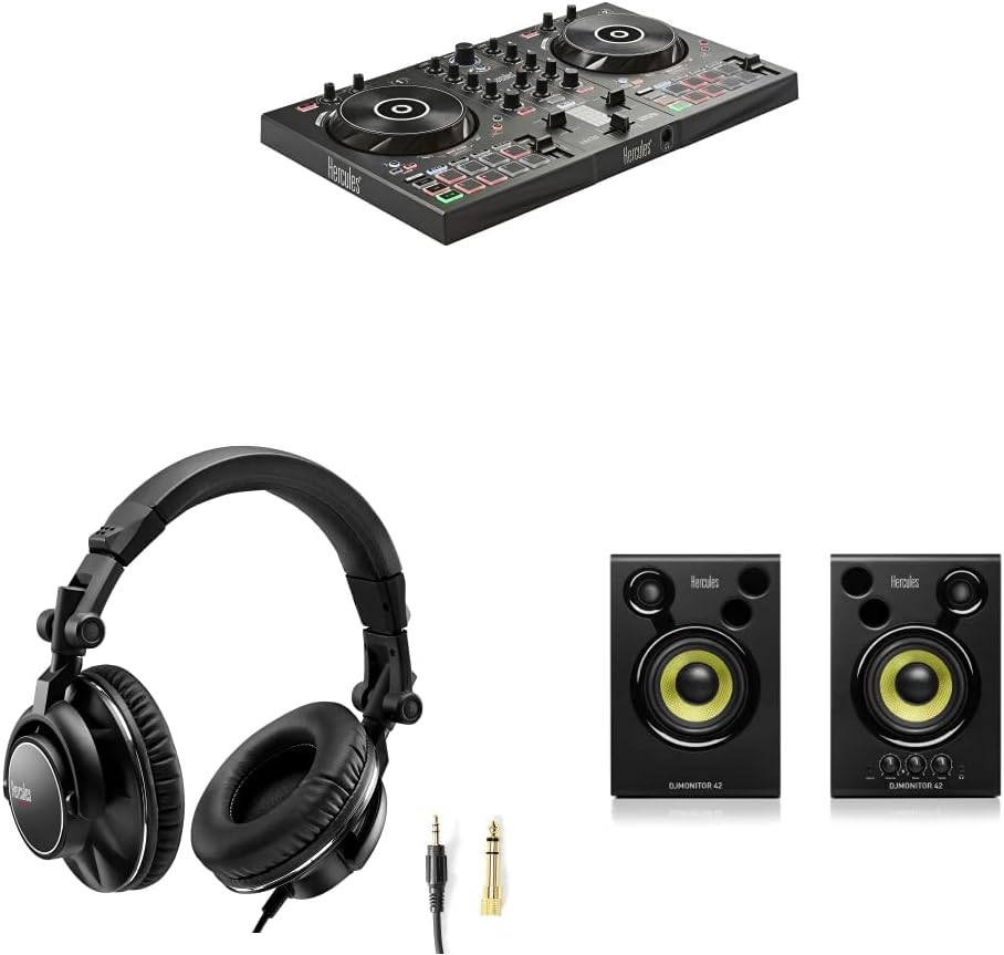 Hercules DJ Control Inpulse 300 | 2 Channel USB Controller, with Beatmatch Guide, DJ Academy and Full DJ Software DJUCED Included