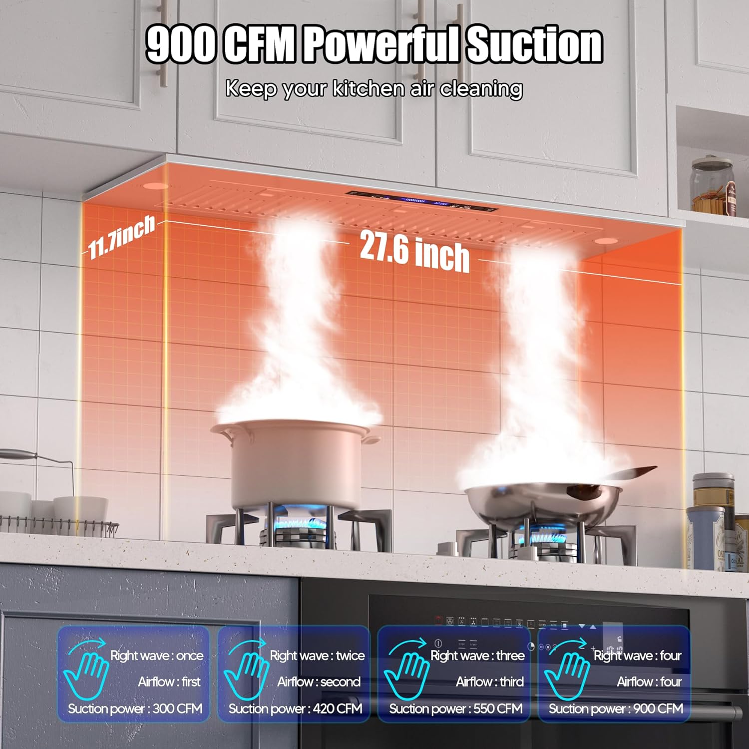 30 Inch Insert Range Hood,Stainless Steel Kitchen Stove Vent Hood,Ducted/Ductless Convertible Duct