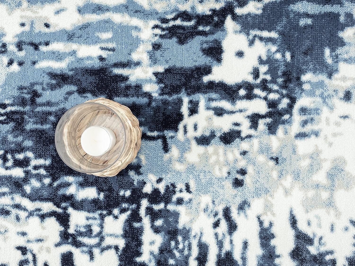 Abani Premium Blue, White & Grey Contemporary 5' 3" x 7' 6" (5 x 8) Living Room Rug Rugs Modern Abstract Non-Shed Area Rug