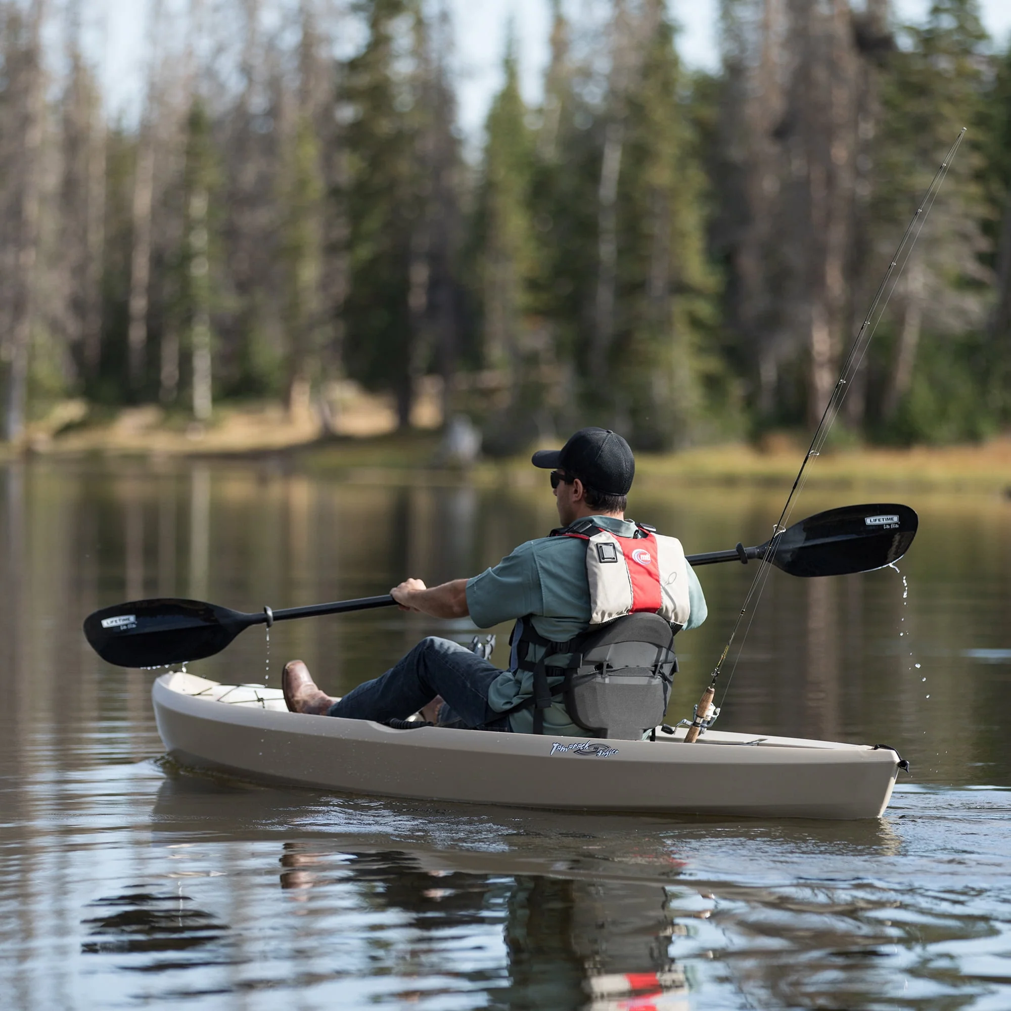 Lifetime Tamarack Angler 10 ft Sit-on-Top Fishing Kayak, Tan (90508)