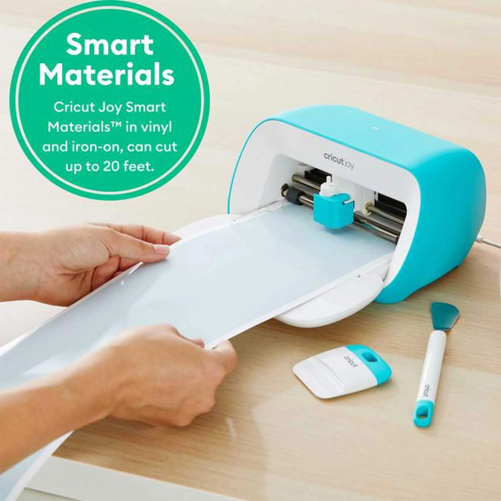 Cricut Joy Smart Machine with DIY Vinyl Decal Sampler & Essential Tools Starter Bundle