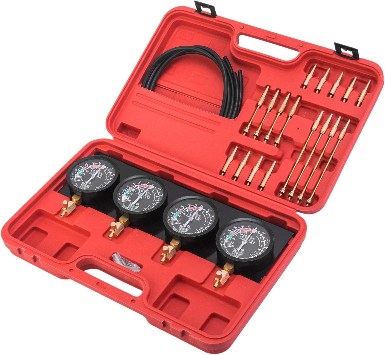VEVOR Fuel Vacuum Carburetor Synchronize Tool Kit Fuel Vacuum Carburetor Synchronizer carb sync Gauge Set with Rubber Hose