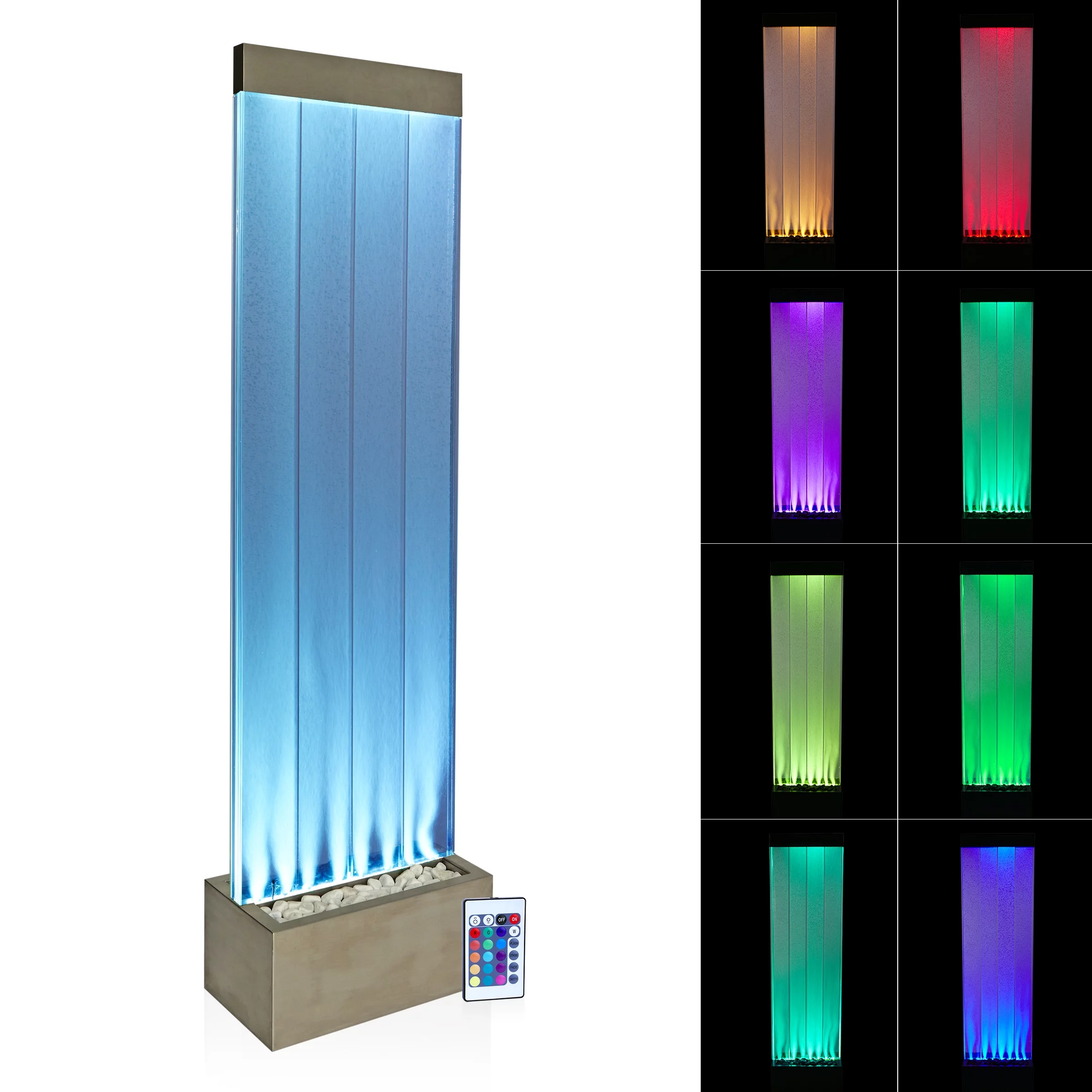 Alpine Corporation 72"H Indoor Acrylic Bubble Wall Corded Electric Fountain - Curated Treasures Market