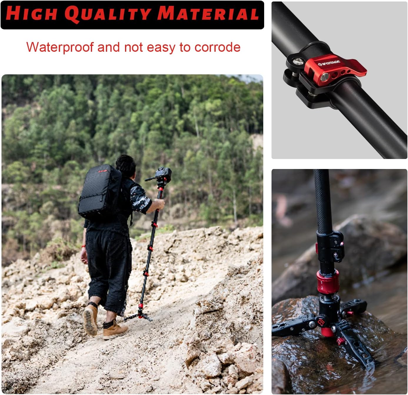 IFOOTAGE Cobra 2 3-in-1 Camera Monopod, Telescopic Video Monopod,71 Professional Photography Tripod Monopod