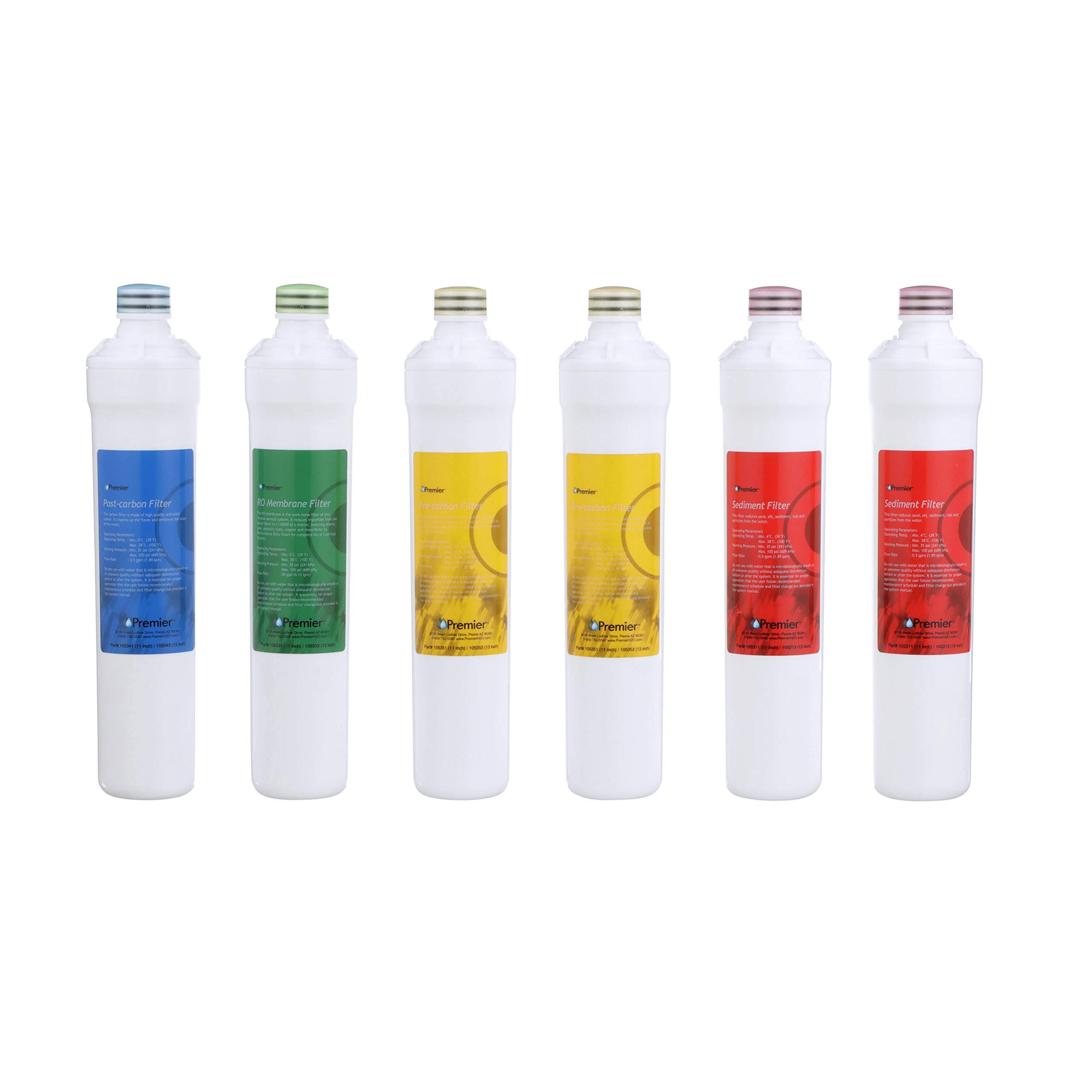Watts Premier RO Pure Replacement Filter 6-Pack Plus Membrane