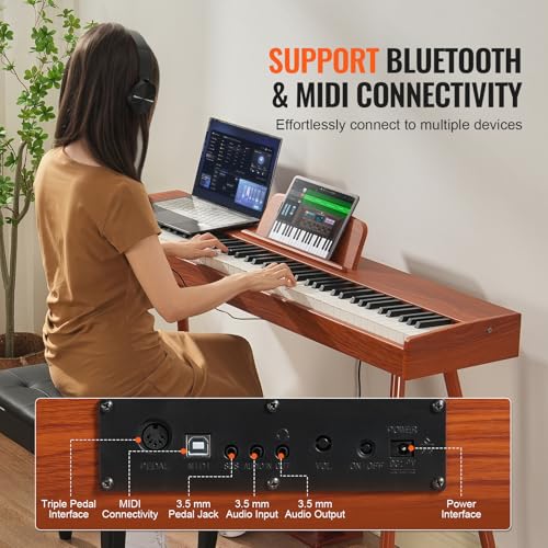 VEVOR Weighted Digital Piano, 88 Key Fully Weighted Keys