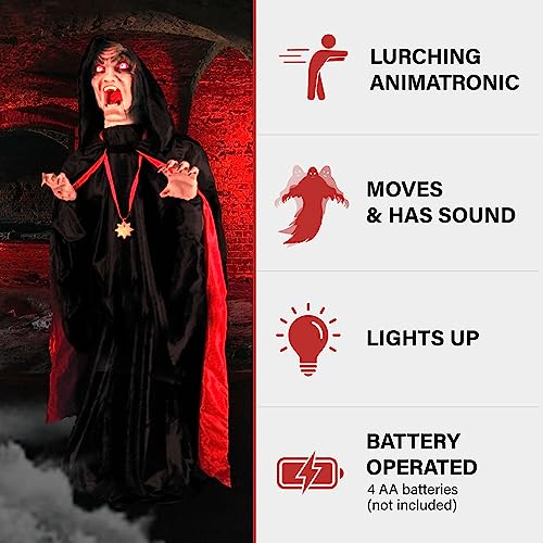 Haunted Hill Farm 5.9 ft. Animatronic Lurching Woman by Tekky, Halloween Animatronic, Scary Indoor House Prop & Decoration