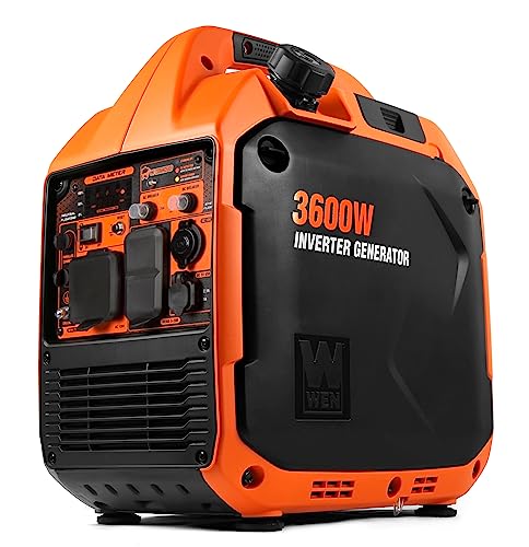 WEN Quiet and Lightweight 3600-Watt Dual Fuel RV-Ready Portable Inverter Generator with Fuel Shut Off and CO Watchdog (DF360iX)