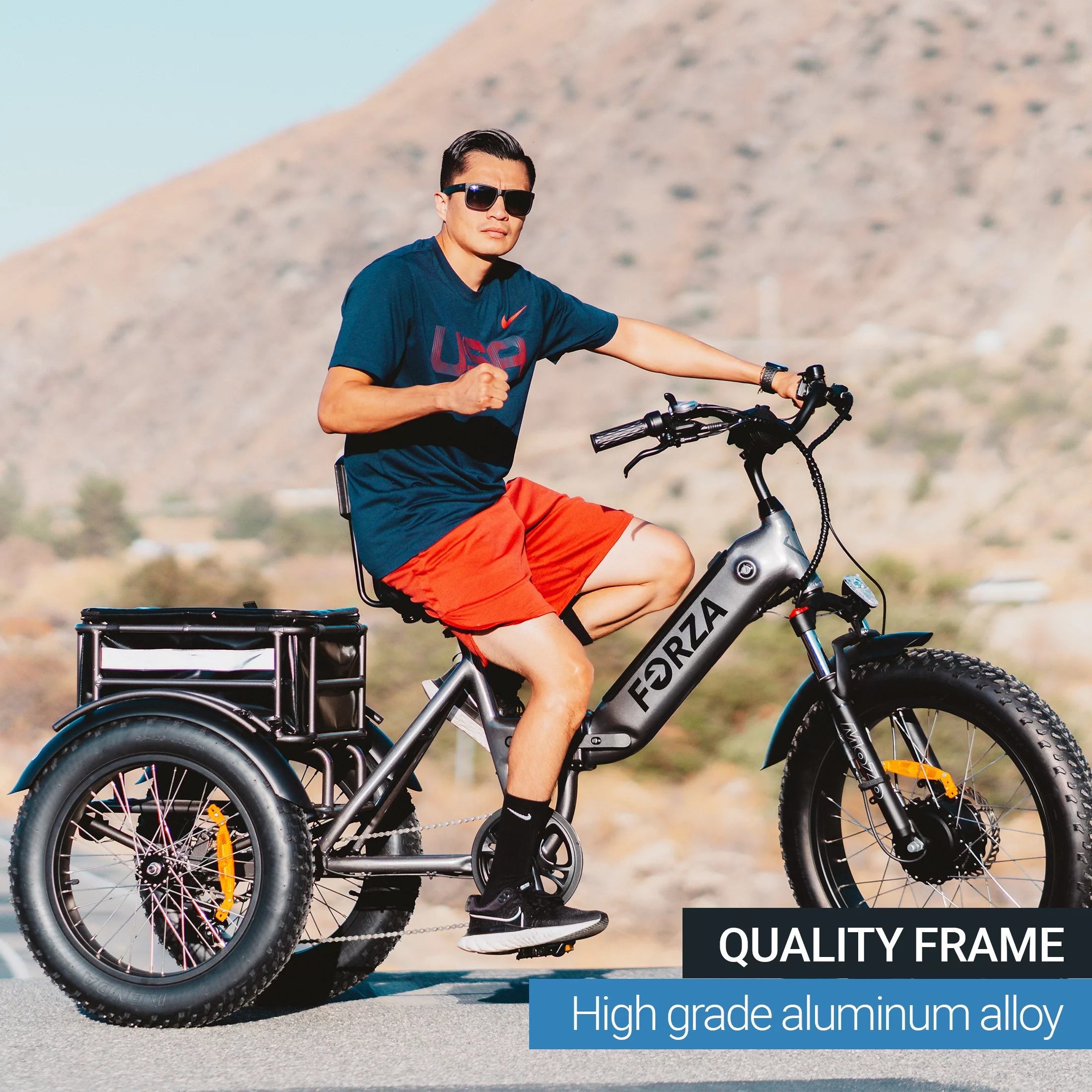 Forza Motorsport Electric Trike for Adults - 3 Wheel Motorized Bicycle 48V 10.4AH Battery, Long Range Tricycle up to 40 Miles