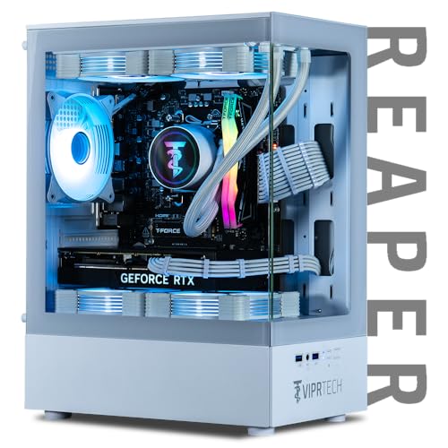 ViprTech Reaper 3.0 Liquid-Cooled PC - AMD Ryzen 7 7700 (5.3Ghz Turbo), RTX 4070 Super 12GB, 32GB DDR5 6400, 2TB NVMe SSD, 800W Gold, VR-Ready