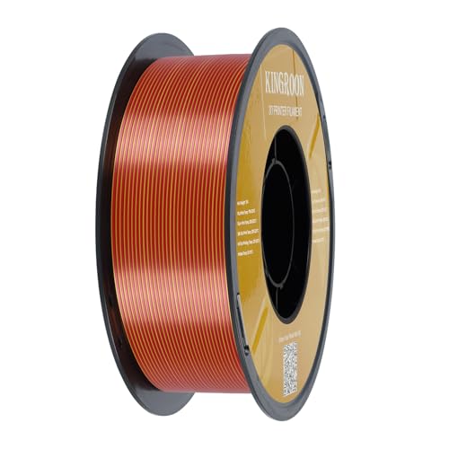 Kingroon Silk PLA Bundle 3D Printer Filament, Dimensional Accuracy +/- 0.03 mm, 10 kg Spool(22lbs)