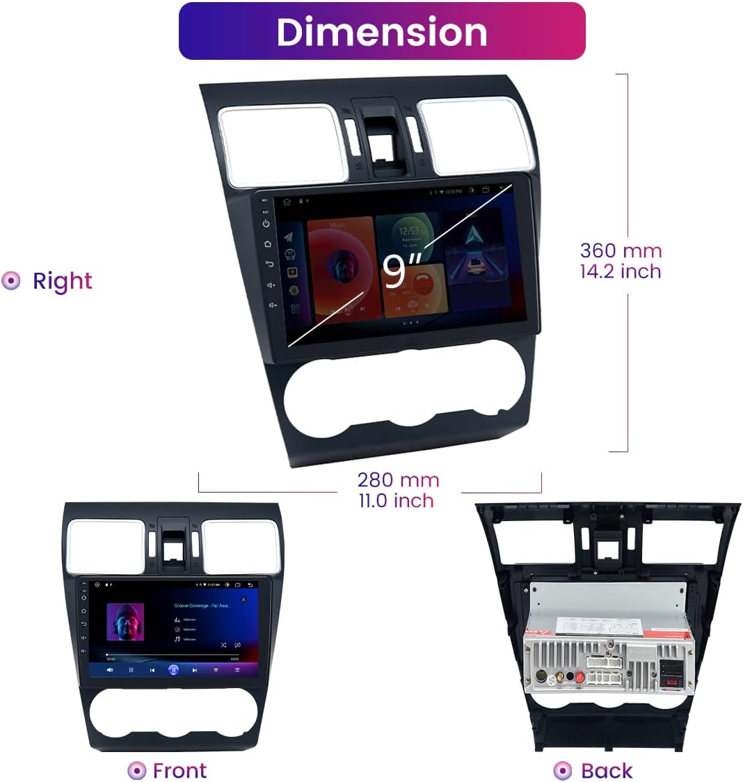 Roadanvi for Subaru Forester WRX 2016 2017 2018 2019 2020 Car Stereo Bluetooth Radio Car Navigation Carplay Android Auto 1280x720 IPS Touch Screen