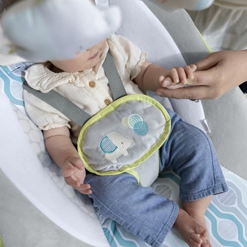 Ingenuity SimpleComfort Lightweight Compact 6-Speed Multi-Direction Baby Swing, Vibrations & Nature Sounds, 0-9 Months 6-20 lbs (Pink Cassidy)